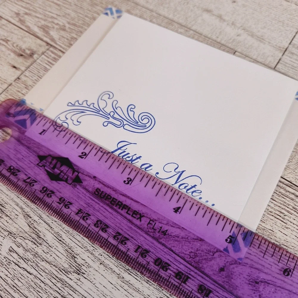 Just a Note Stationery Cards with Envelopes Blue‎ Design Blank Inside Set of 3